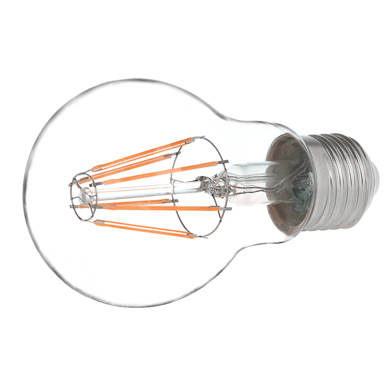 A19 E26/E27 6W LED Vintage Antique Filament Light Bulb, 60W Equivalent, 4-Pack, AC100-130V or 220-240V A19 E26/E27 6W LED Vintage Antique Filament Light Bulb, 60W Equivalent, 4-Pack, AC100-130V or 220-240V